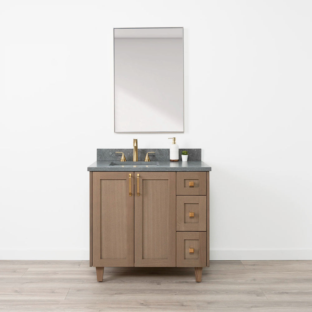 
                  
                    Bridgeport 36" Almond Coast Bathroom Vanity, Left Sink
                  
                