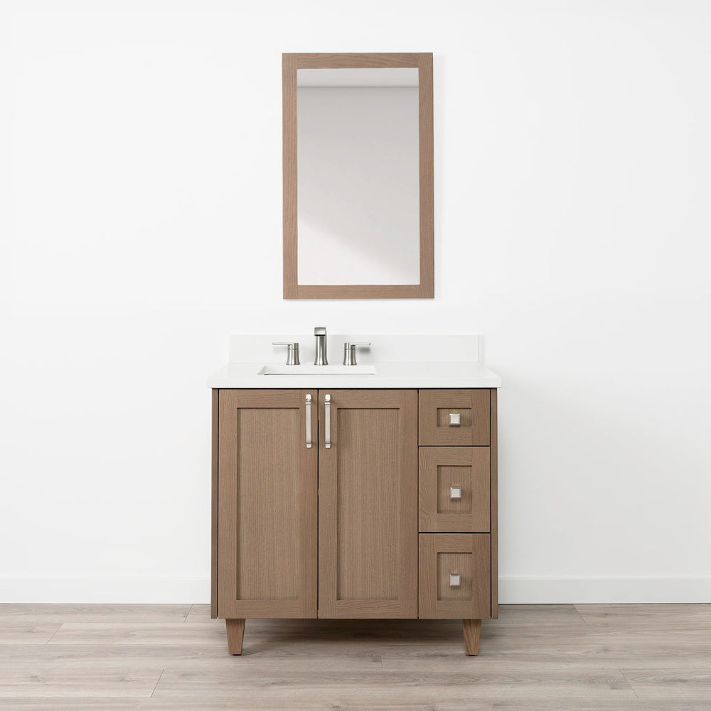 
                  
                    Bridgeport 36" Almond Coast Bathroom Vanity, Left Sink
                  
                