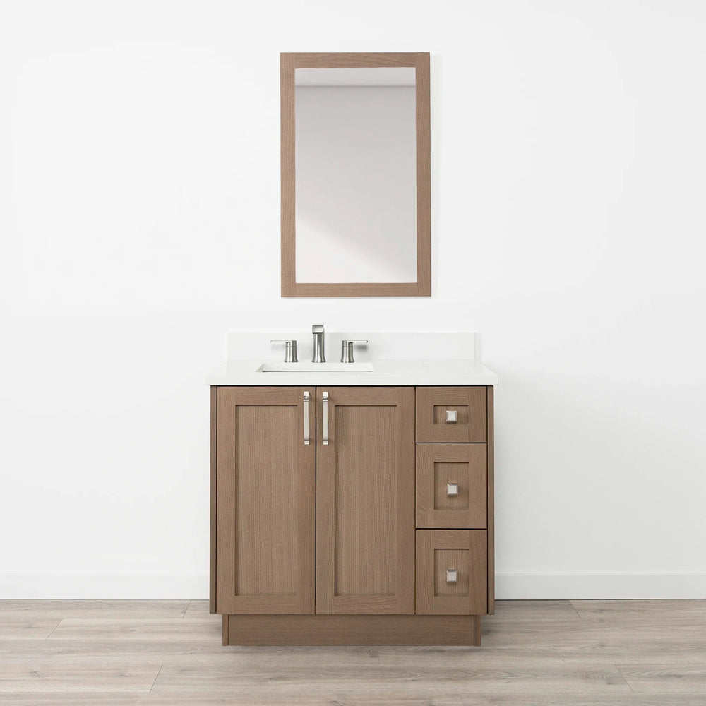 
                  
                    Bridgeport 36" Almond Coast Bathroom Vanity, Left Sink
                  
                