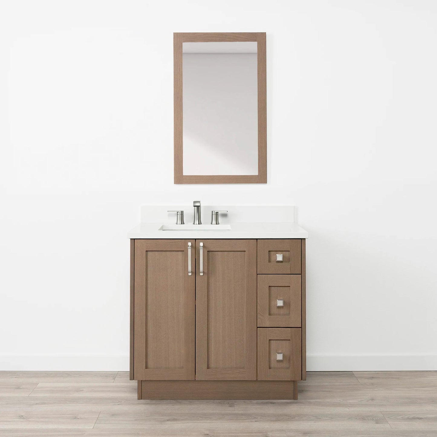 
                  
                    Bridgeport 36" Almond Coast Bathroom Vanity, Left Sink
                  
                
