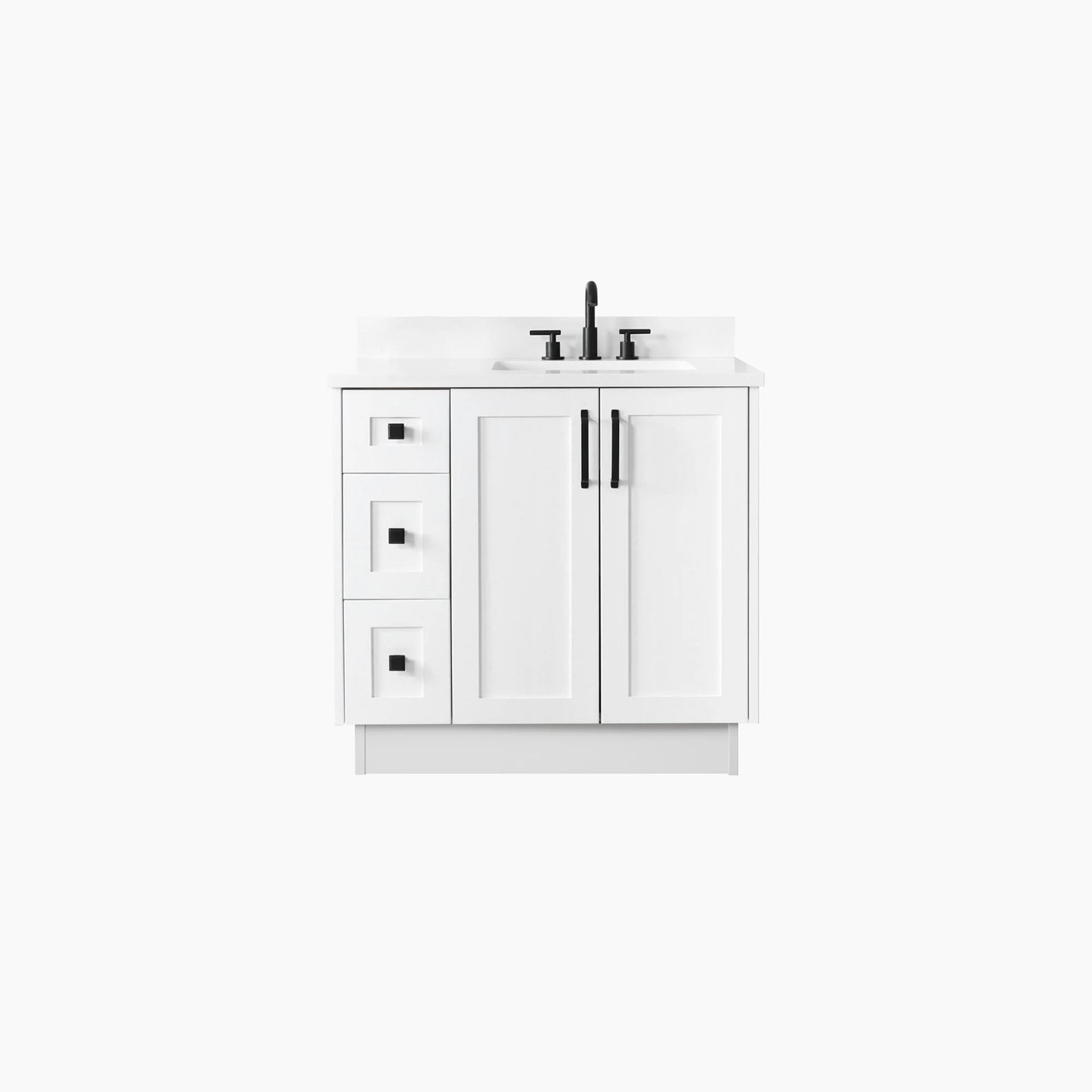 
                  
                    Bridgeport SLIM 36" Satin White Bathroom Vanity, Right Sink
                  
                