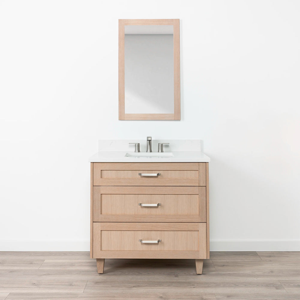 
                  
                    Bridgeport 36" White Oak Bathroom Vanity - All Drawers
                  
                