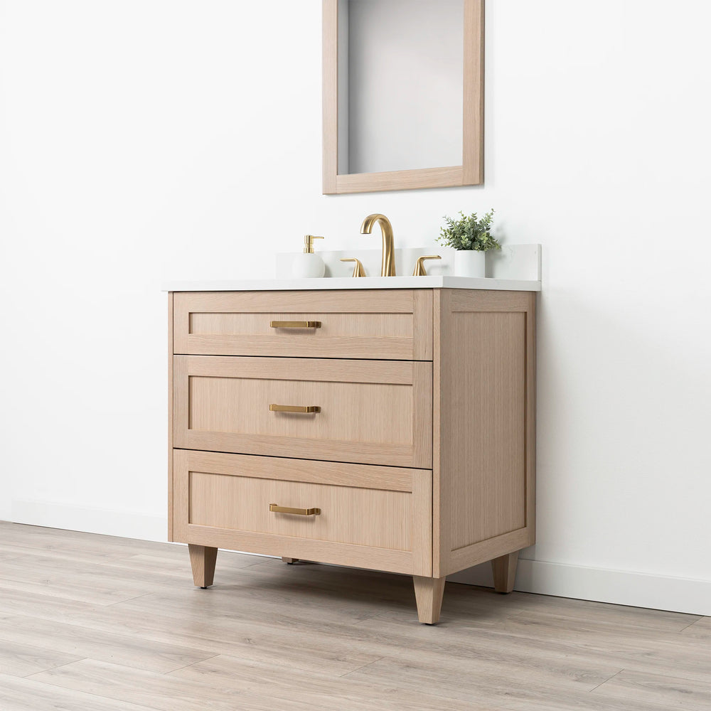 
                  
                    Bridgeport 36" White Oak Bathroom Vanity w/ Drawers
                  
                