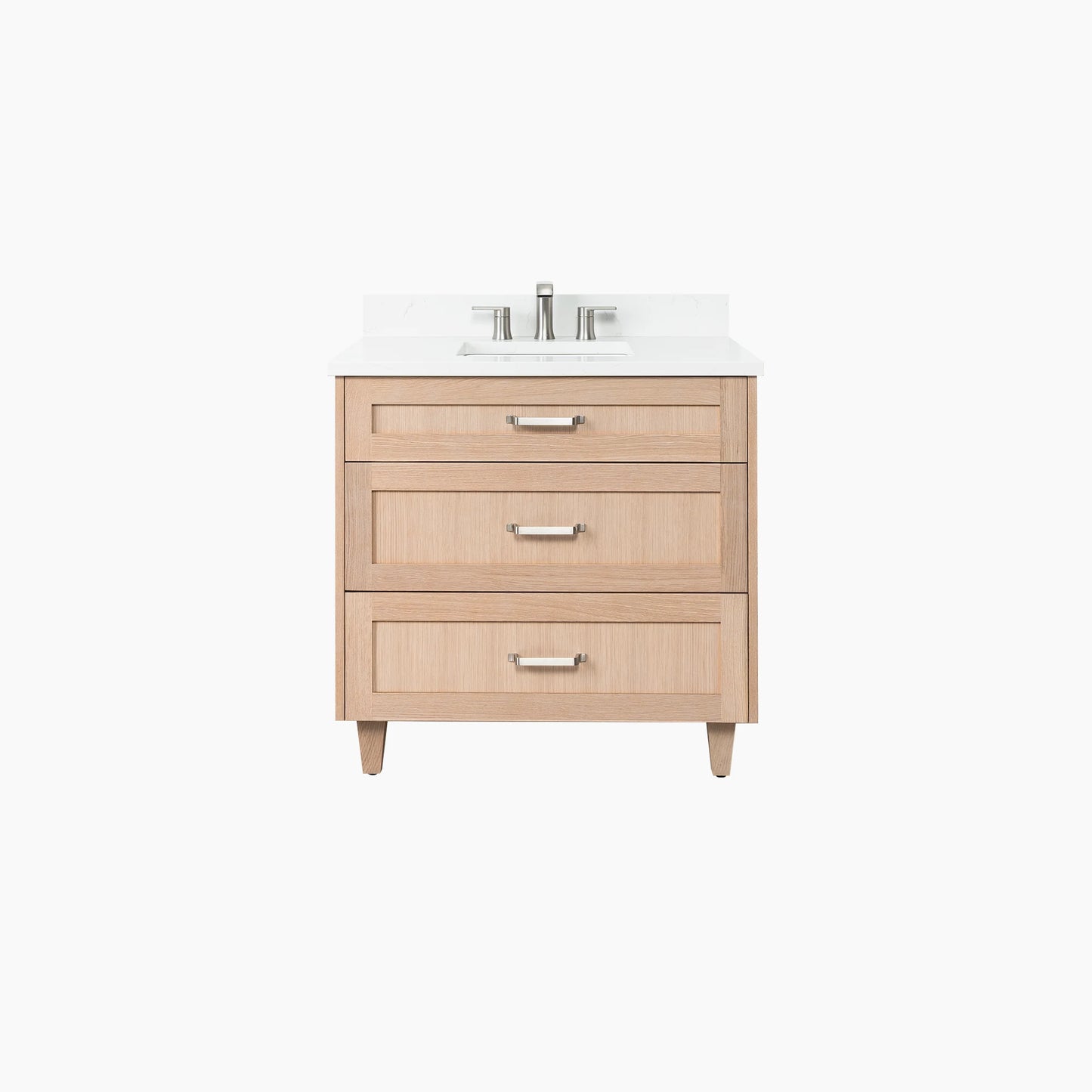 Bridgeport 36" White Oak Bathroom Vanity w/ Drawers