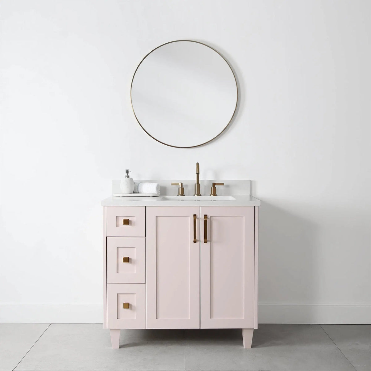 Pink Bathroom Vanities | Single & Double Sink Styles – Teodor Vanities ...