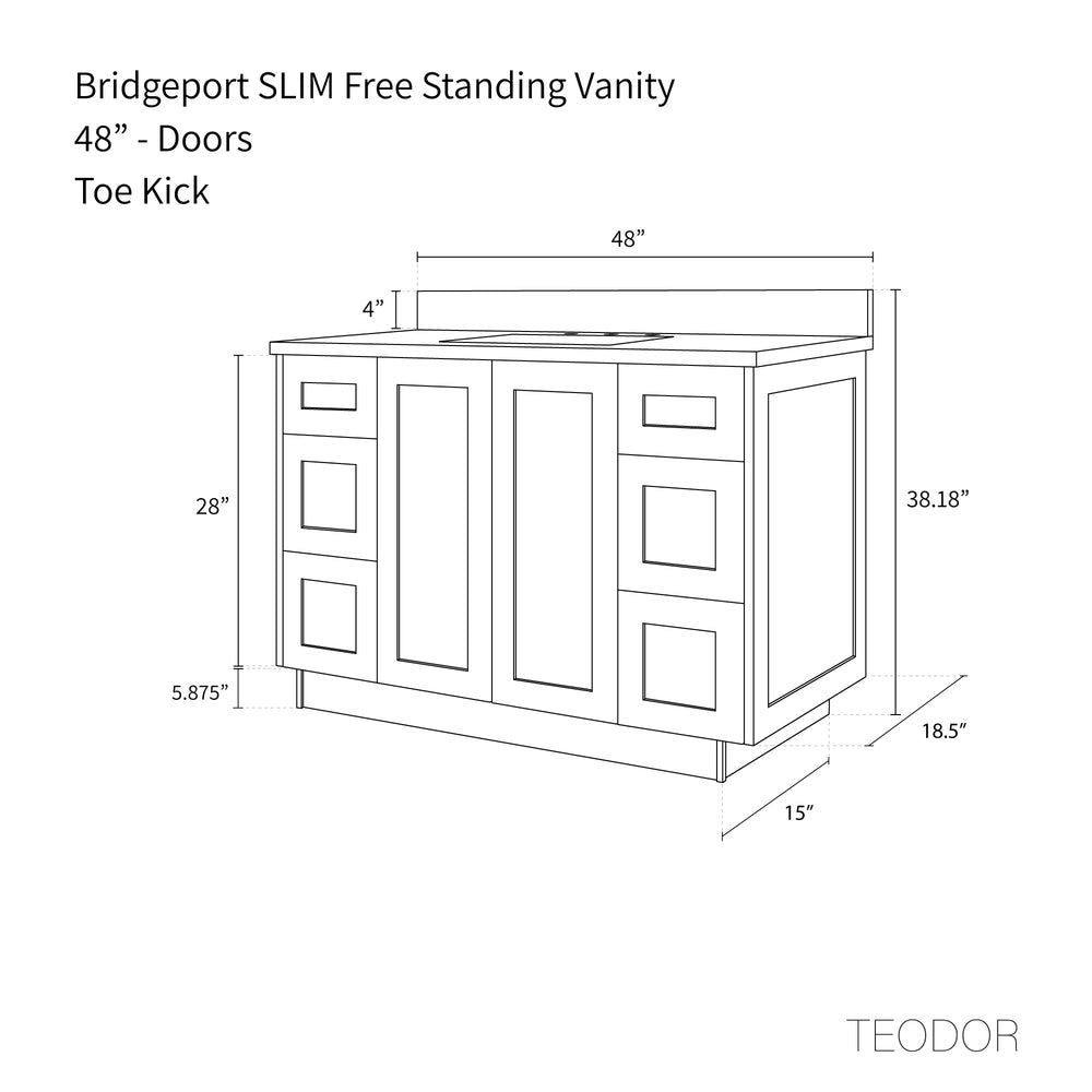 
                  
                    Bridgeport SLIM 48" Almond Coast Bathroom Vanity
                  
                