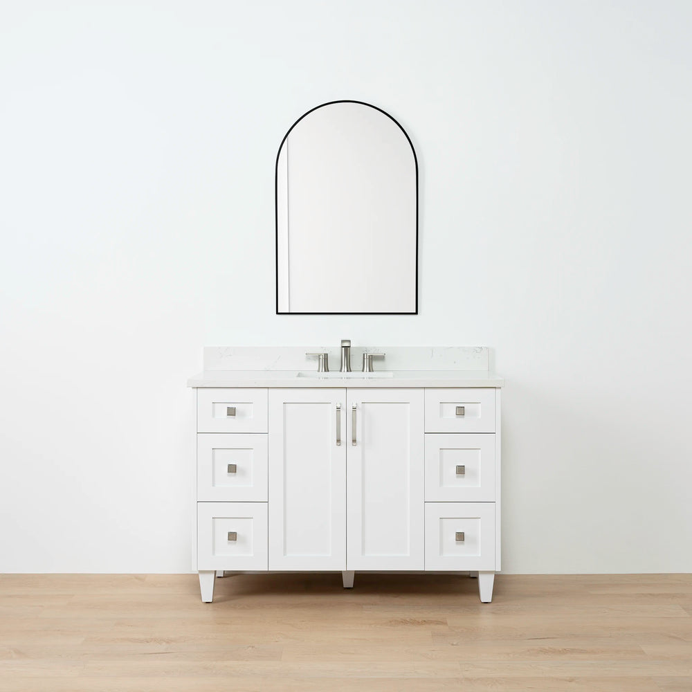 
                  
                    Bridgeport SLIM 48" Satin White Bathroom Vanity - Teodor Vanities United States
                  
                