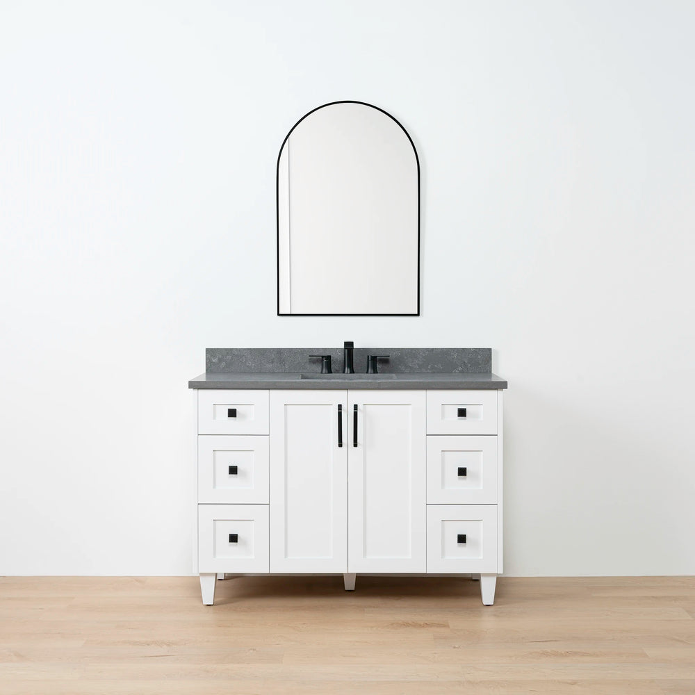 
                  
                    Bridgeport SLIM 48" Satin White Bathroom Vanity - Teodor Vanities United States
                  
                