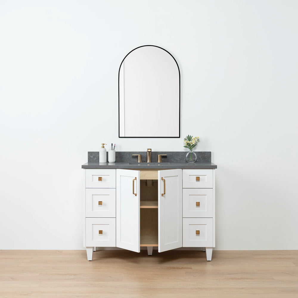 
                  
                    Bridgeport SLIM 48" Satin White Bathroom Vanity - Teodor Vanities United States
                  
                