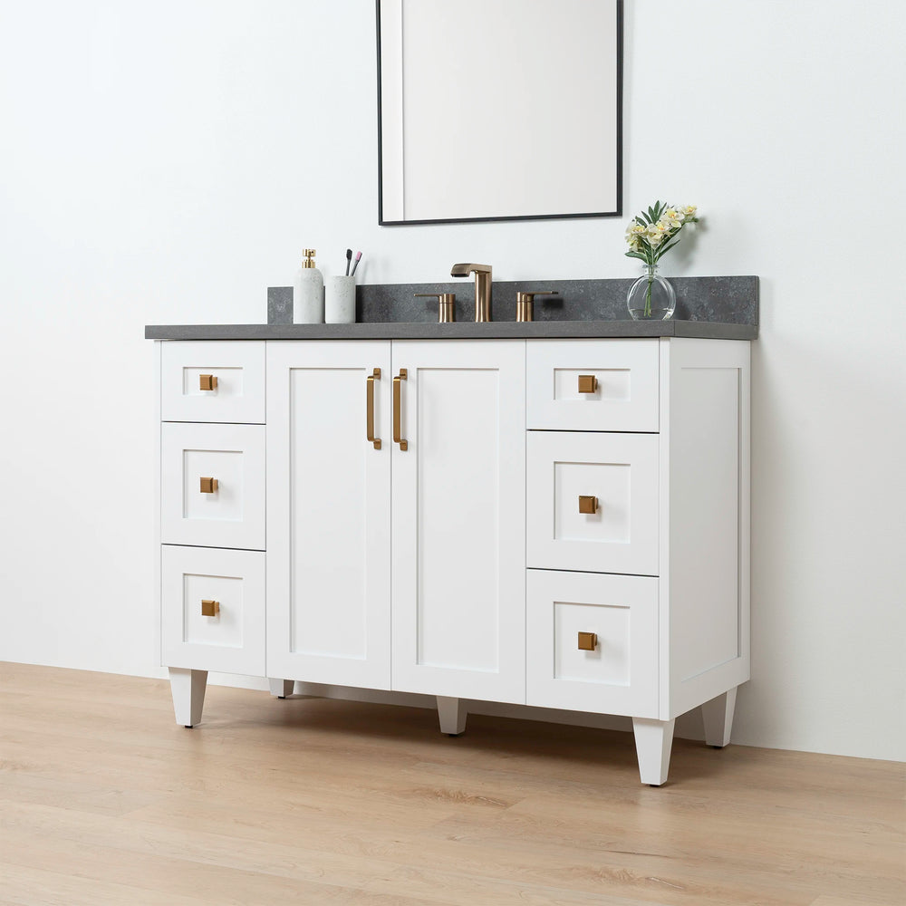 
                  
                    Bridgeport SLIM 48" Satin White Bathroom Vanity - Teodor Vanities United States
                  
                