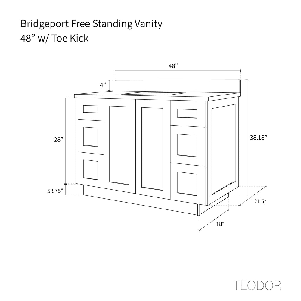 
                  
                    Bridgeport 48" White Oak Bathroom Vanity
                  
                