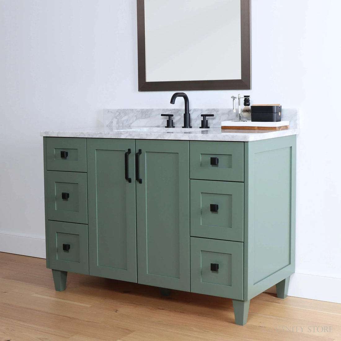Bridgeport 48" Sage Green Bathroom Vanity - Teodor Vanities United ...