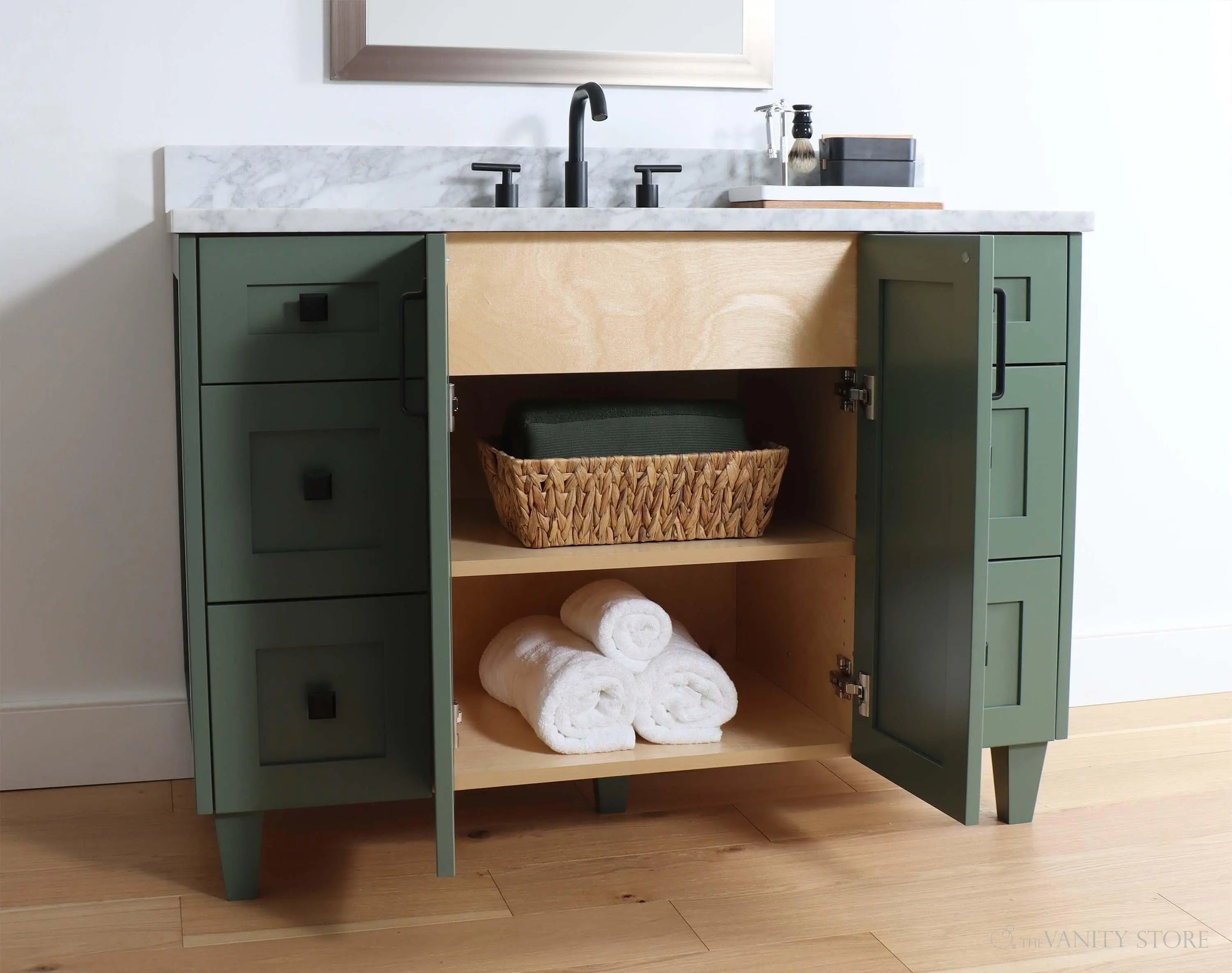 Bridgeport 48" Sage Green Bathroom Vanity - Teodor Vanities United ...