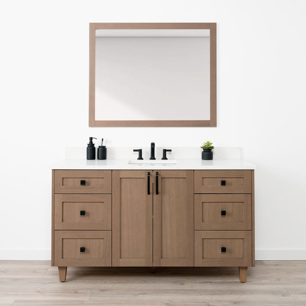 Competition Vanity White Oak Vanities (24”-72”) | Solid Wood Bathroom Vanity – Ships Free ...