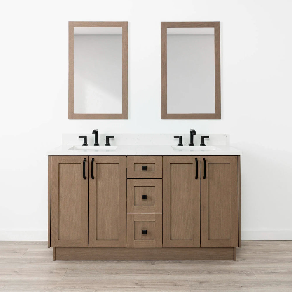 
                  
                    Bridgeport SLIM 60" Almond Coast Bathroom Vanity, Double Sink
                  
                