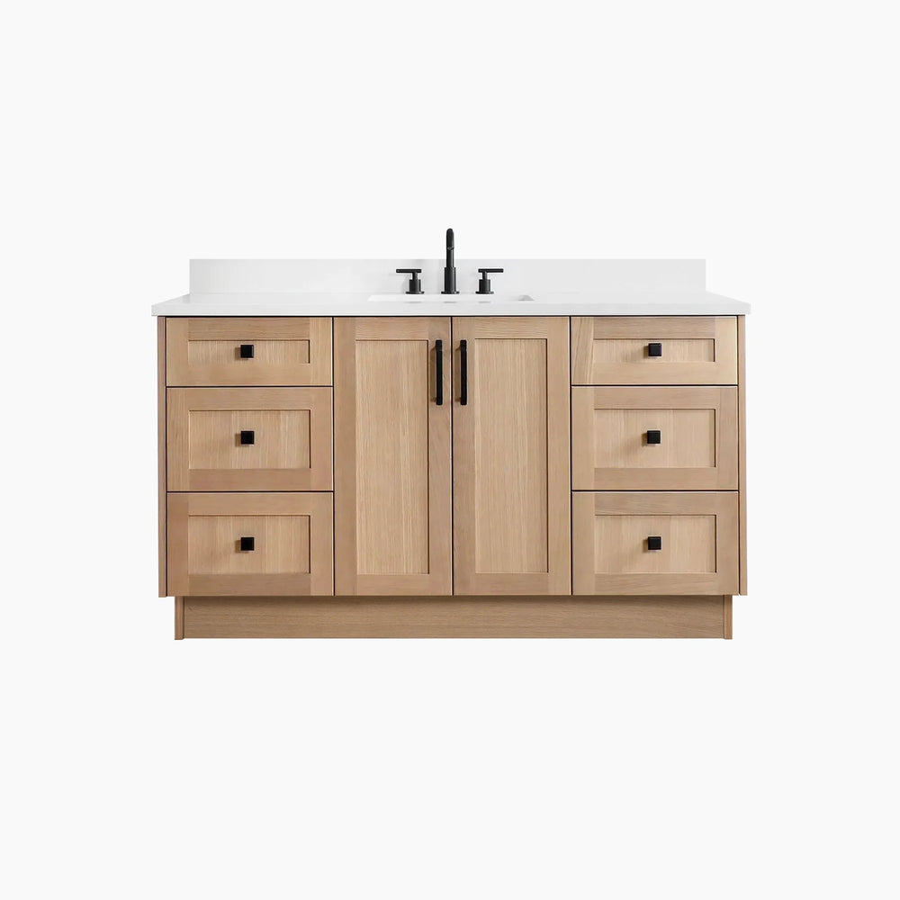 
                  
                    Bridgeport 60" White Oak Bathroom Vanity
                  
                