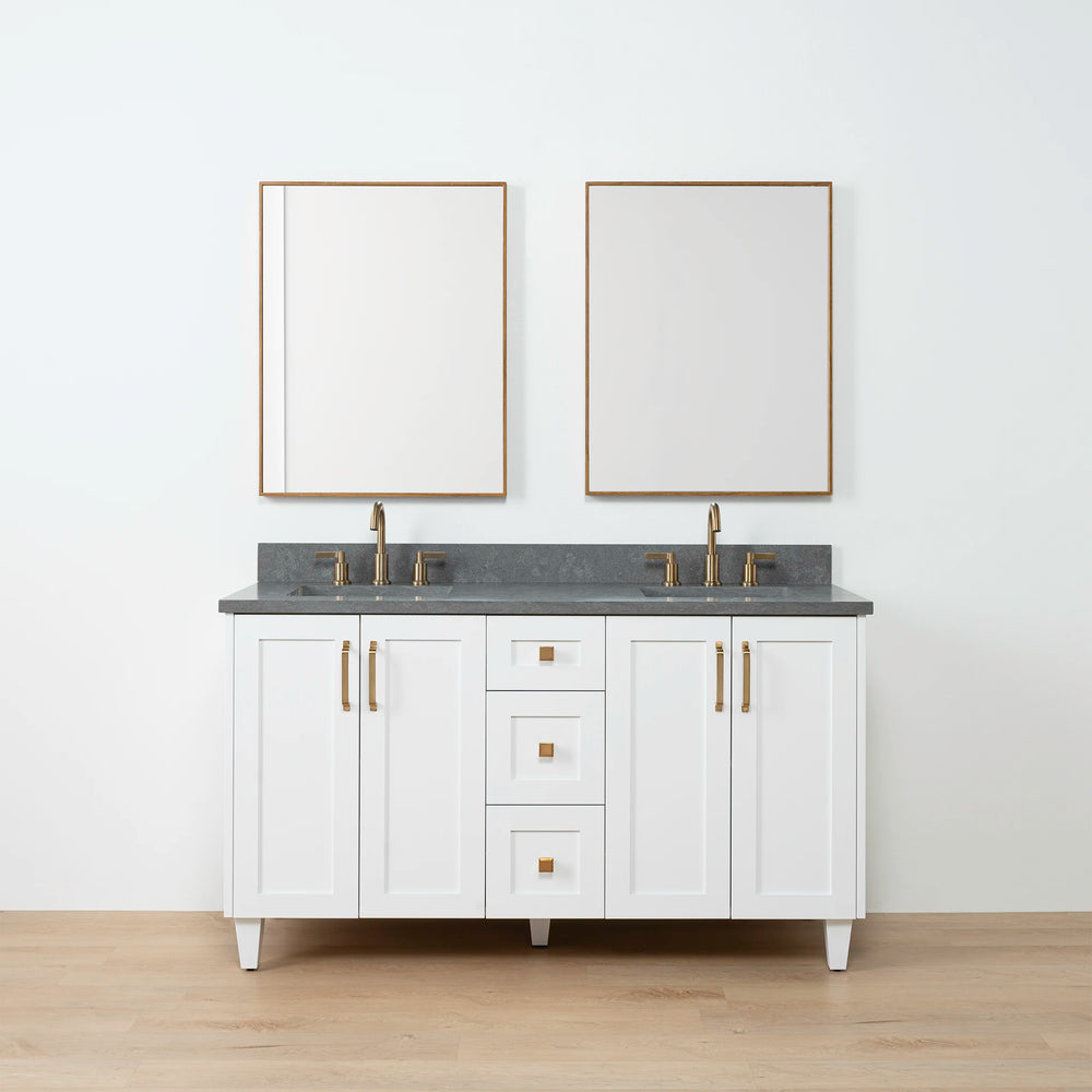 
                  
                    Bridgeport 60" Satin White Bathroom Vanity, Double Sink
                  
                