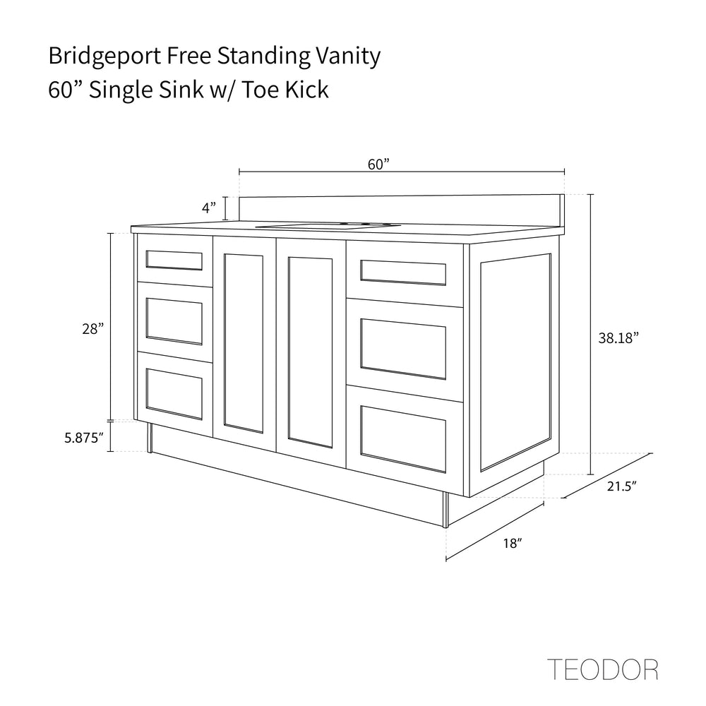 
                  
                    Bridgeport SLIM 60" American Black Walnut Bathroom Vanity Teodor Bathroom Vanity United States
                  
                