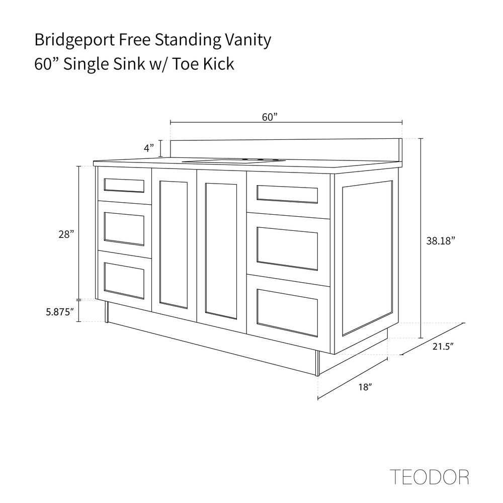 
                  
                    Bridgeport 60" American Black Walnut Bathroom Vanity
                  
                