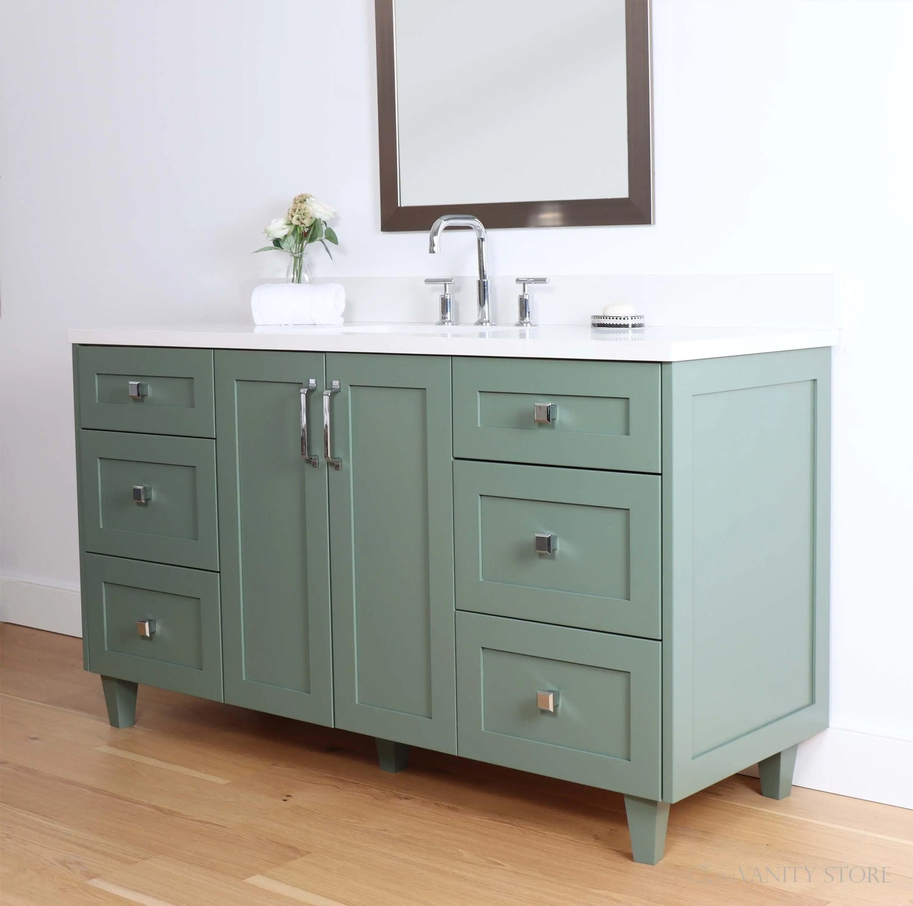 Sage Green Vanity Bathroom
