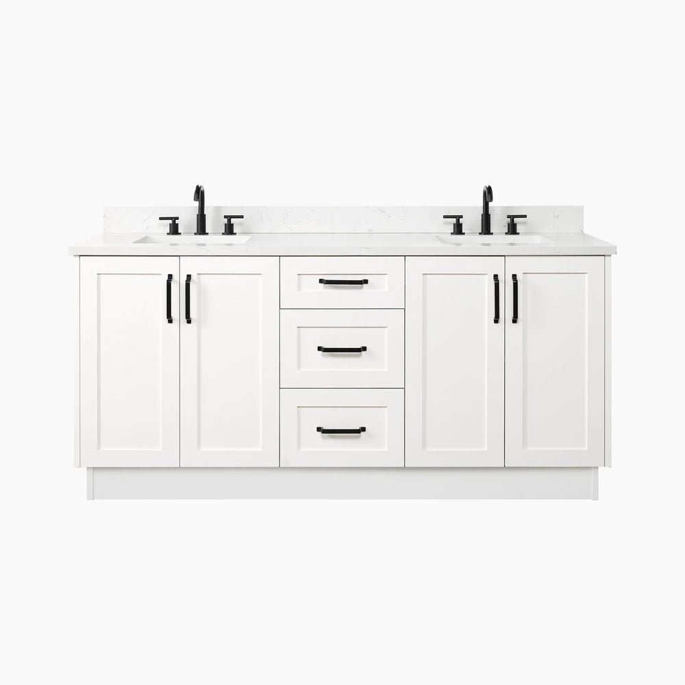 
                  
                    Bridgeport SLIM 72" Satin White Bathroom Vanity, Double Sink
                  
                