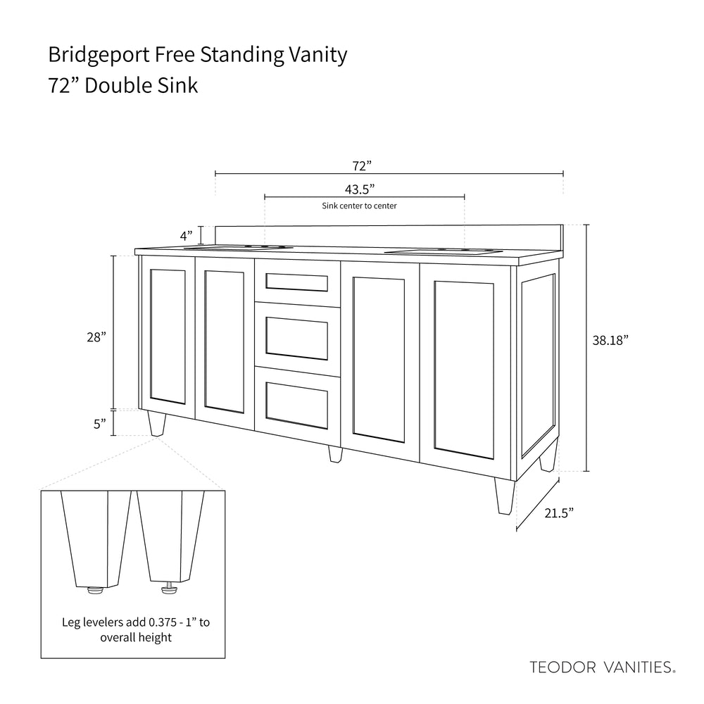 
                  
                    Bridgeport 72" Almond Coast Bathroom Vanity, Double Sink
                  
                