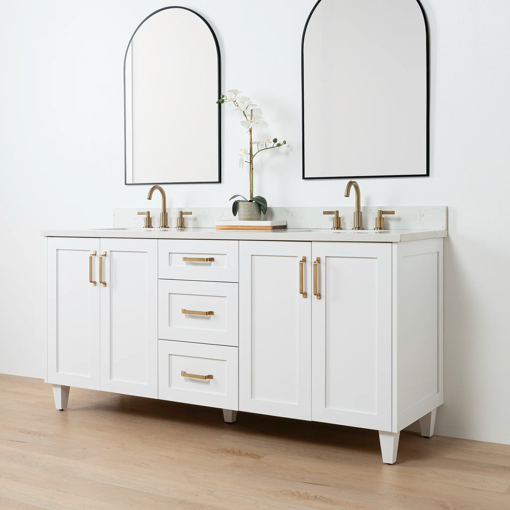 
                  
                    Bridgeport 72" Satin White Bathroom Vanity, Double Sink
                  
                