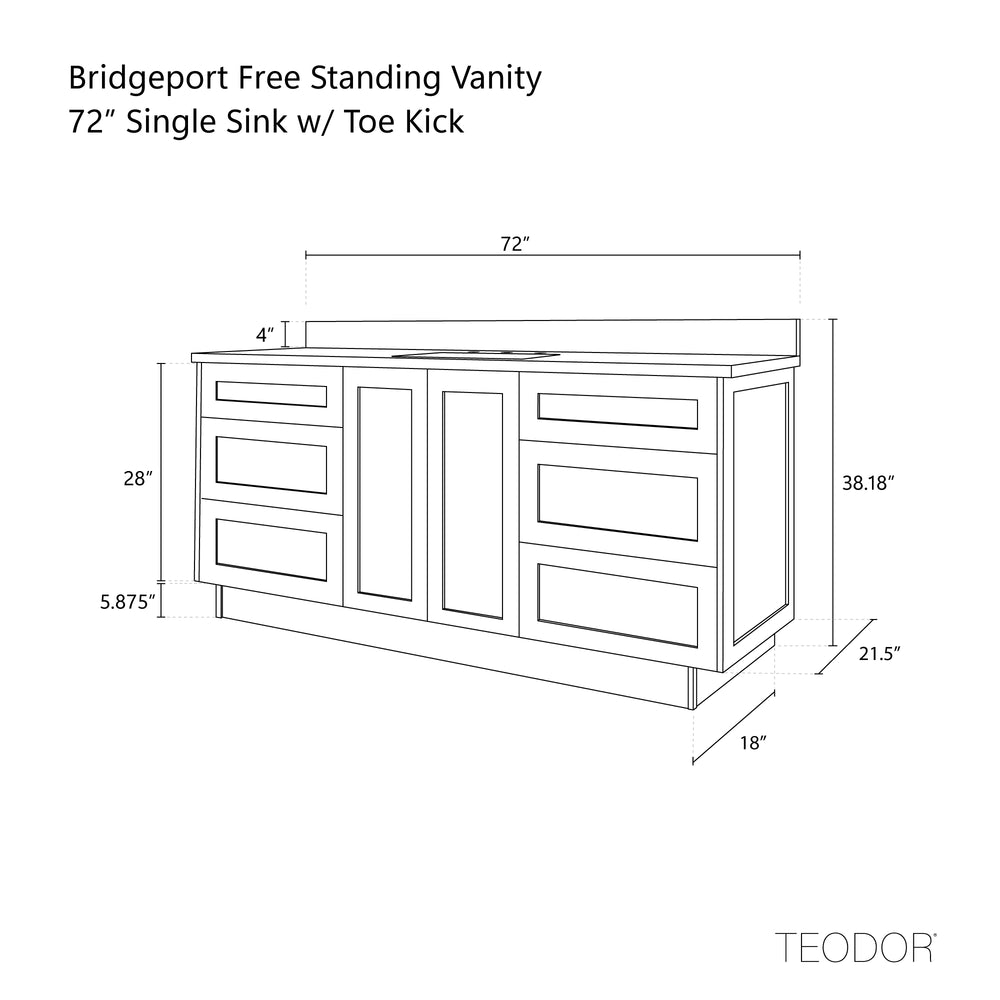 
                  
                    Bridgeport 72" American Black Walnut Bathroom Vanity
                  
                