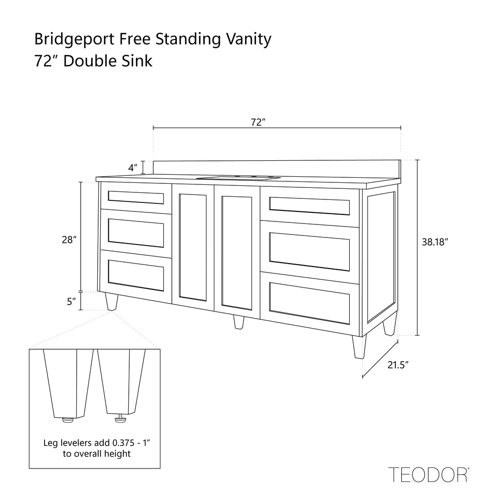 
                  
                    Bridgeport 72" Almond Coast Bathroom Vanity
                  
                