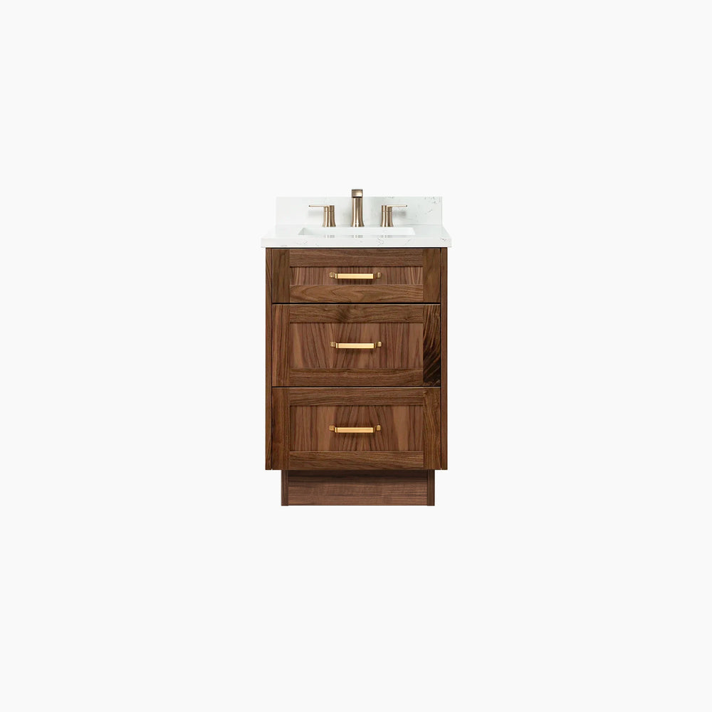 
                  
                    Bridgeport 24" American Black Walnut Bathroom Vanity - All Drawers
                  
                