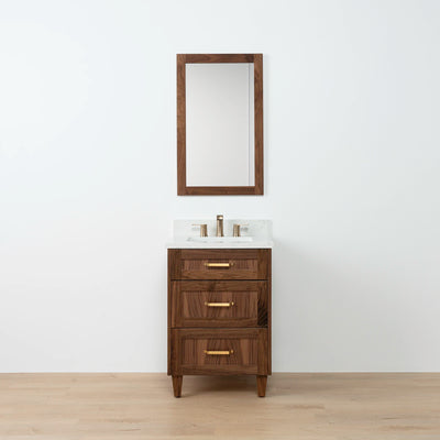 Bridgeport 24" American Black Walnut Bathroom Vanity - Teodor Vanities United States