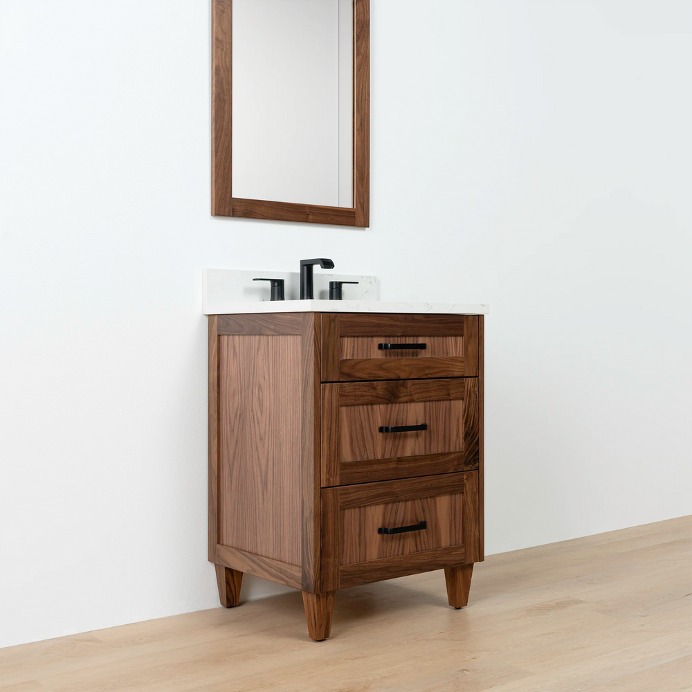 
                  
                    Bridgeport 24" American Black Walnut Bathroom Vanity - Teodor Vanities United States
                  
                