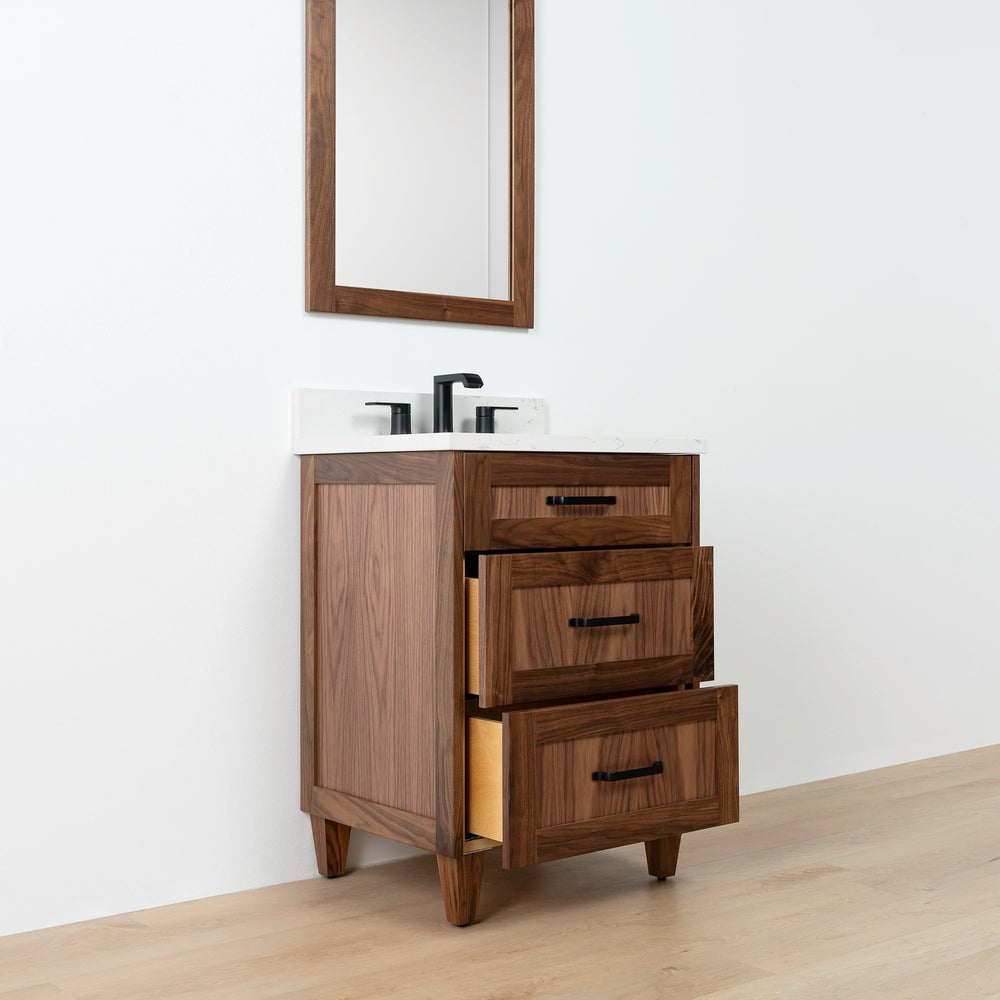 
                  
                    Bridgeport 24" American Black Walnut Bathroom Vanity - Teodor Vanities United States
                  
                