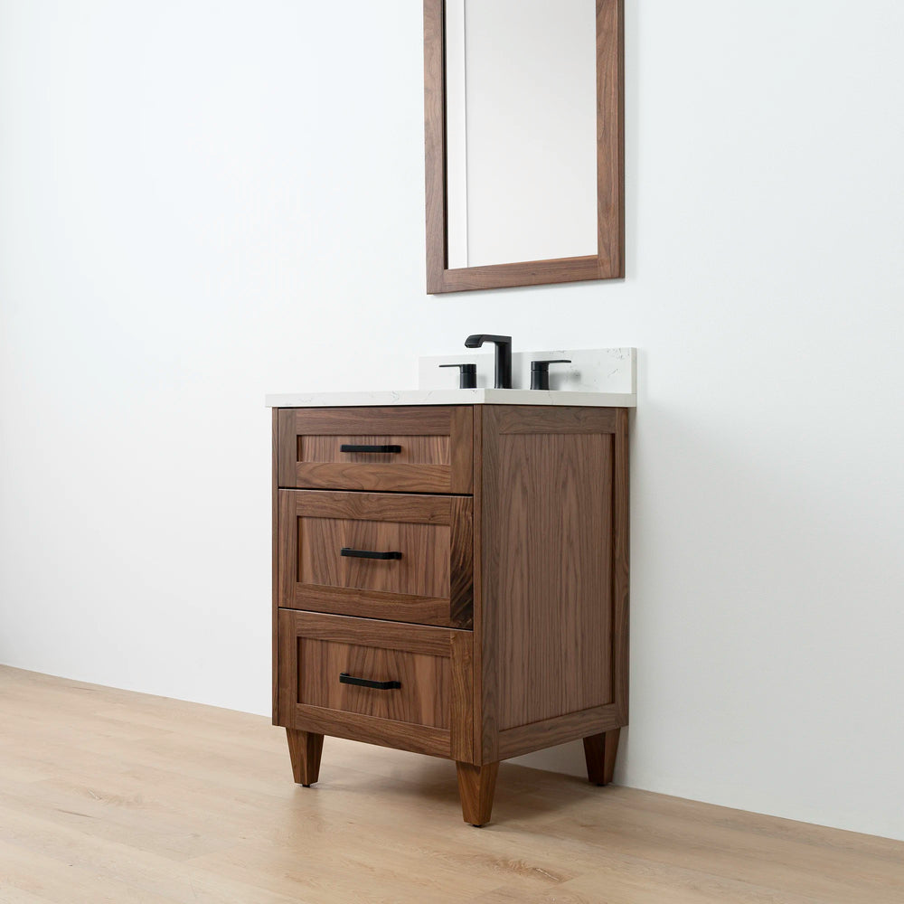 
                  
                    Bridgeport 24" American Black Walnut Bathroom Vanity - Teodor Vanities United States
                  
                