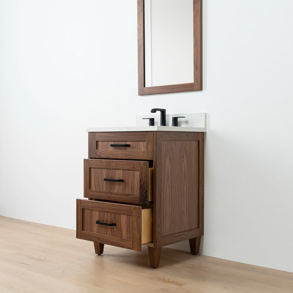 
                  
                    Bridgeport 24" American Black Walnut Bathroom Vanity - Teodor Vanities United States
                  
                