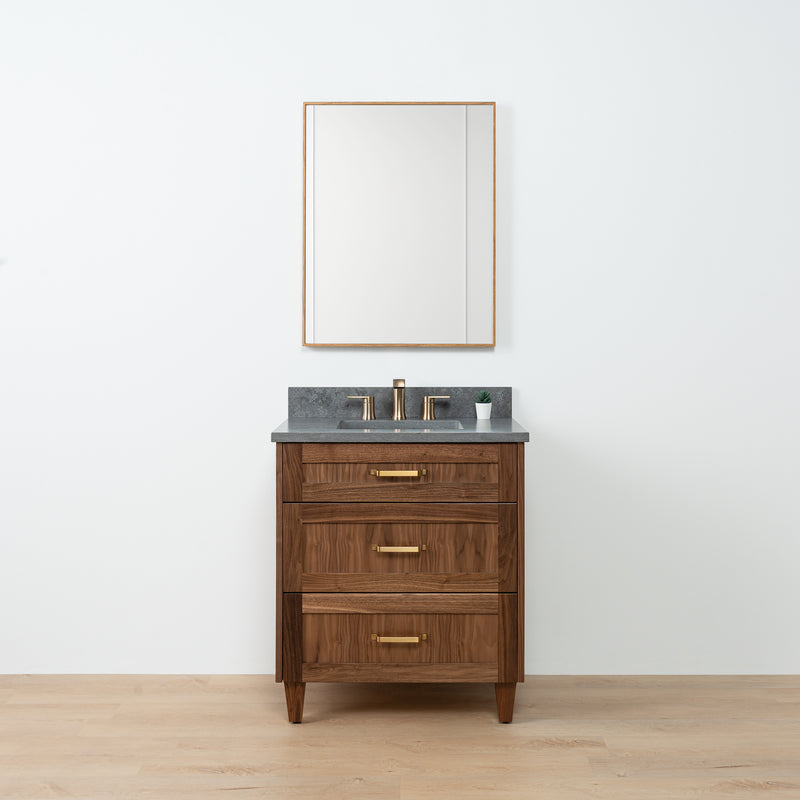 Bridgeport 30" American Black Walnut Bathroom Vanity - Teodor Vanities United States