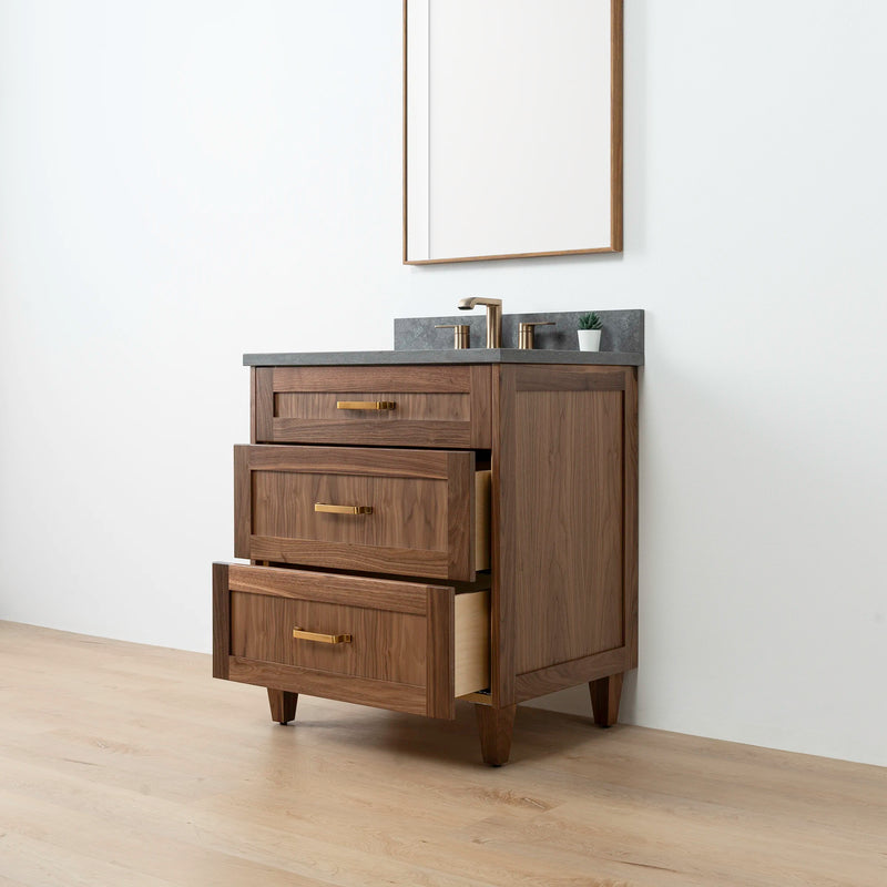 Bridgeport 30" American Black Walnut Bathroom Vanity - Teodor Vanities United States