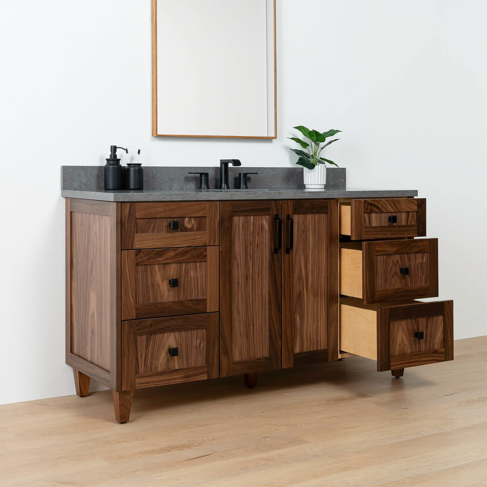 
                  
                    Bridgeport 60" American Black Walnut Bathroom Vanity - Teodor Vanities United States
                  
                