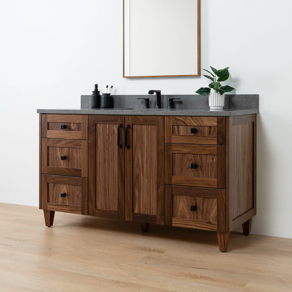 
                  
                    Bridgeport 60" American Black Walnut Bathroom Vanity - Teodor Vanities United States
                  
                