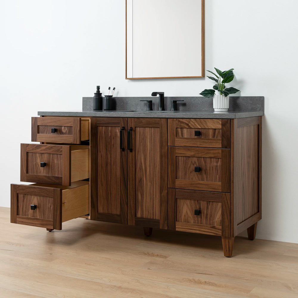 
                  
                    Bridgeport 60" American Black Walnut Bathroom Vanity - Teodor Vanities United States
                  
                