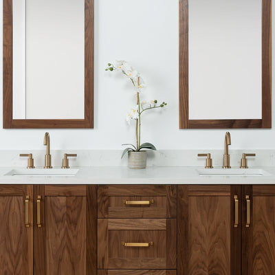 Bridgeport 72" American Black Walnut Bathroom Vanity, Double Sink - Teodor Vanities United States