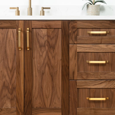 Bridgeport 72" American Black Walnut Bathroom Vanity, Double Sink - Teodor Vanities United States