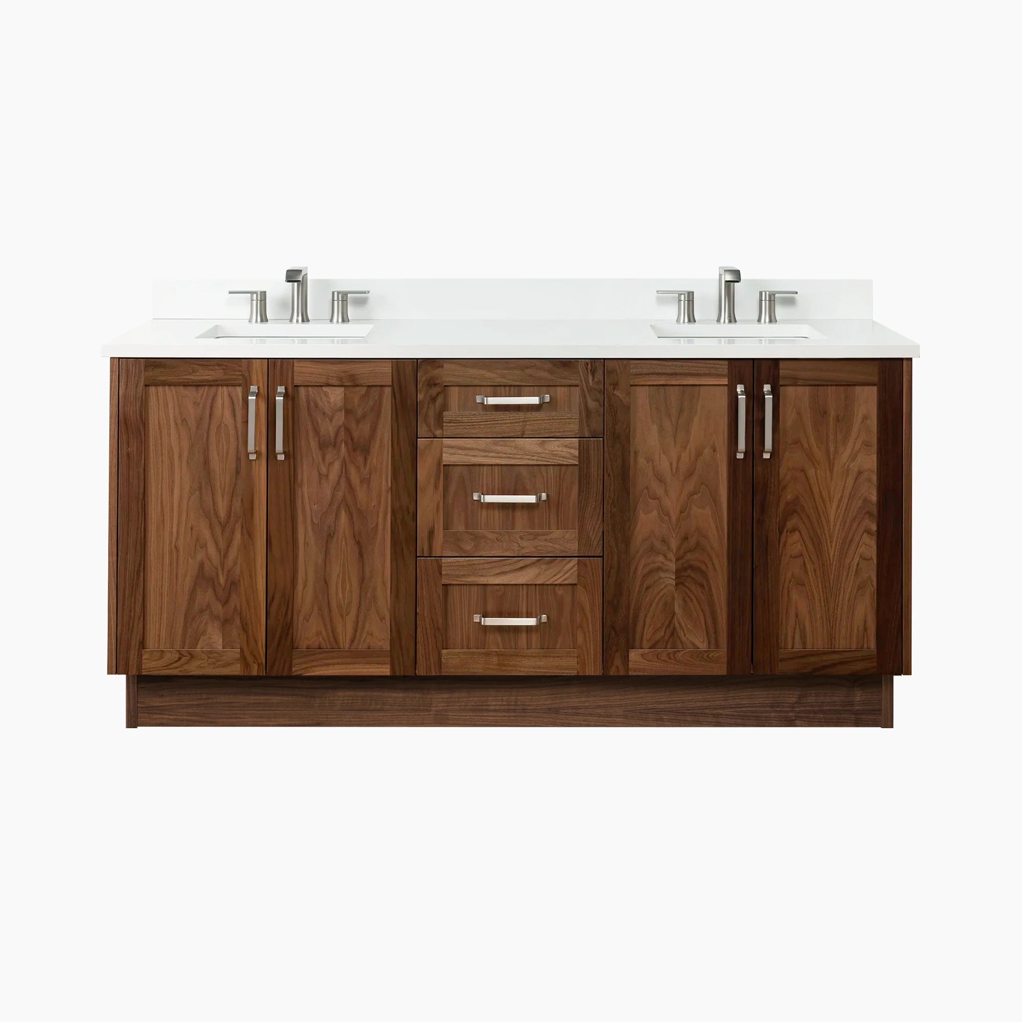 Bridgeport SLIM 72" American Black Walnut Bathroom Vanity, Double Sink Teodor Bathroom Vanity United States