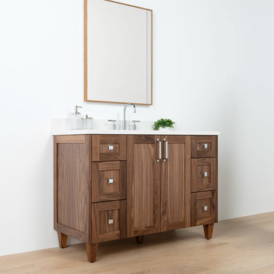 Bridgeport 48" American Black Walnut Bathroom Vanity - Teodor Vanities United States