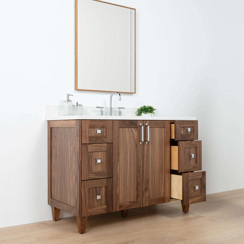 Bridgeport 48" American Black Walnut Bathroom Vanity - Teodor Vanities United States