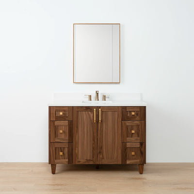 Bridgeport 48" American Black Walnut Bathroom Vanity - Teodor Vanities United States