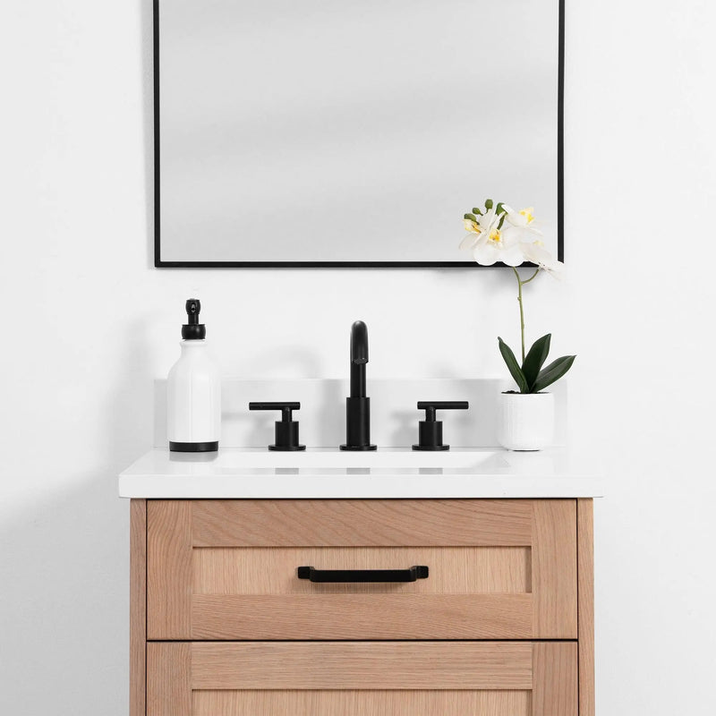 Bridgeport SLIM 24" White Oak Bathroom Vanity - Teodor Vanities United States