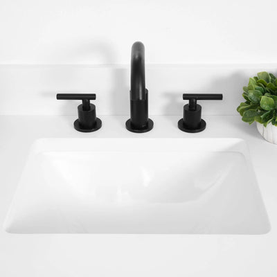 Bridgeport SLIM 36" White Oak Bathroom Vanity, Left Sink - Teodor Vanities United States