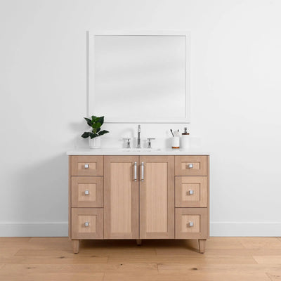 Bridgeport SLIM 48" White Oak Bathroom Vanity