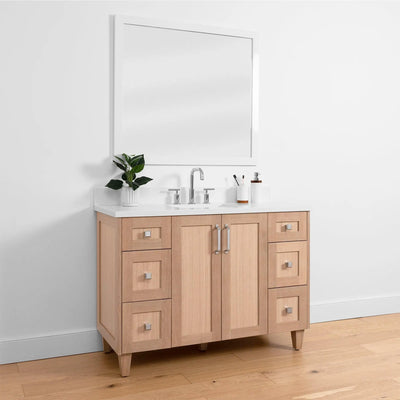 Bridgeport SLIM 48" White Oak Bathroom Vanity